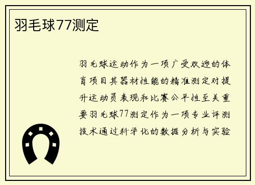 羽毛球77测定
